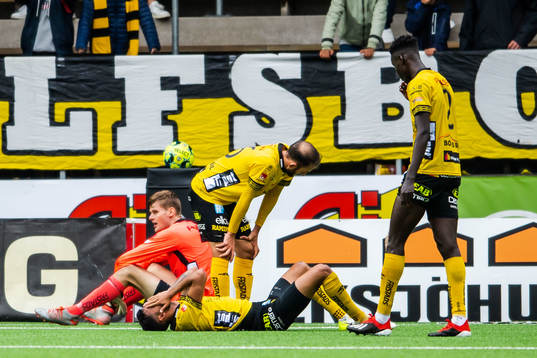 Elfsborgs Rami Kaib, målvakt Tim Rönning, Robert Gojani
