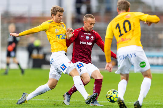 Falkenbergs Marcus Mathisen och IFK Norrköpings Gudmundur