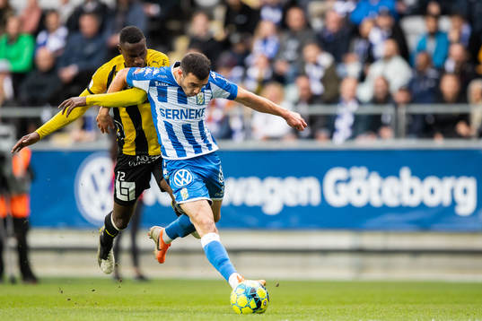 Häckens Godswill Ekpolo och IFK Göteborgs Giorgi