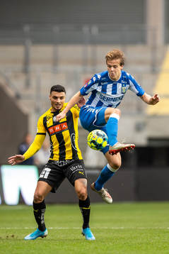 Häckens Ahmed Yasin och IFK Göteborgs August Erlingmark