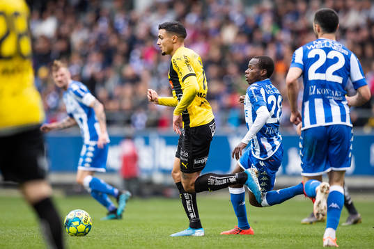 Häckens Ahmed Yasin och IFK Göteborgs Alhassan Yusuf