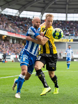 IFK Göteborgs Robin Söder och Häckens Gustav Berggren