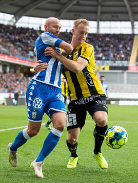 IFK Göteborgs Robin Söder och Häckens Gustav Berggren