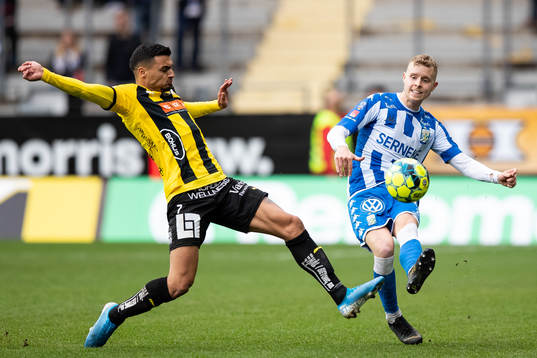 Häckens Ahmed Yasin och IFK Göteborgs Victor Wernersson