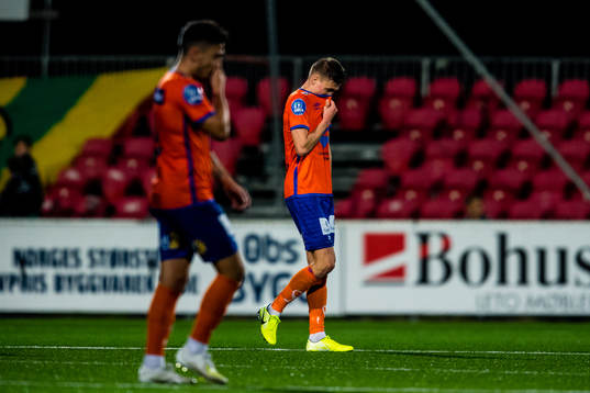 Daniel Leo Gretarsson Schmidt of Aalesund looks dejected
