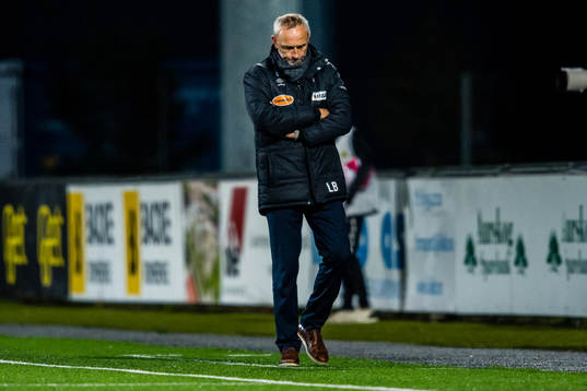 Lars Bohinen, head coach of Aalesund, looks dejected