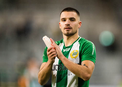 Hammarbys Vladimir Rodic tackar publiken