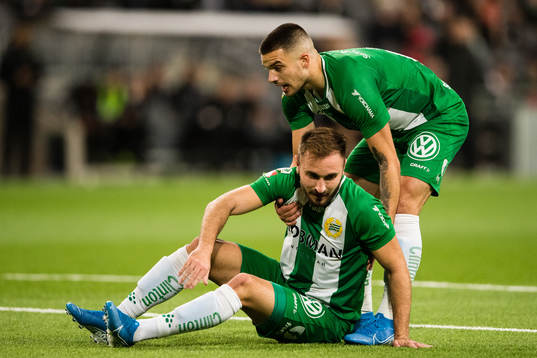 Hammarbys Muamer Tankovic och Vladimir Rodic