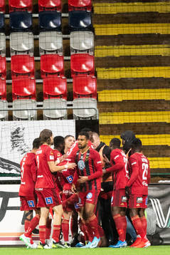 Östersunds spelare jublar