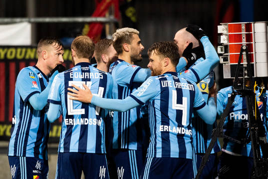 Djurgårdens spelare jublar