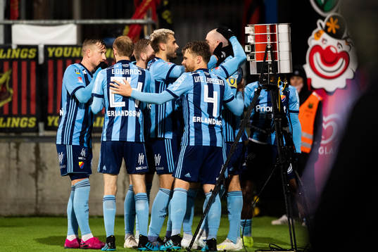 Djurgårdens spelare jublar