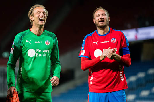 Helsingborgs målvakt Anders Lindegaard och Andreas