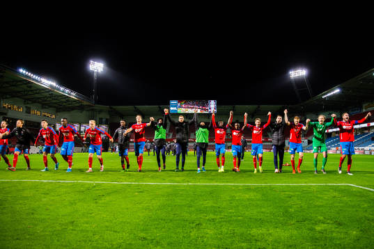 Helsingborgs spelare jublar