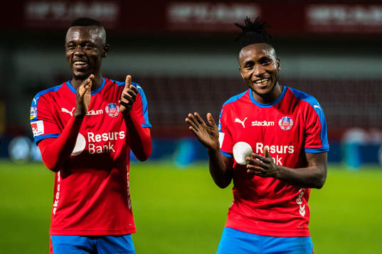 Helsingborgs Ibrahim Bance och Mamudu Moro