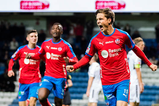 Helsingborgs Max Svensson jublar