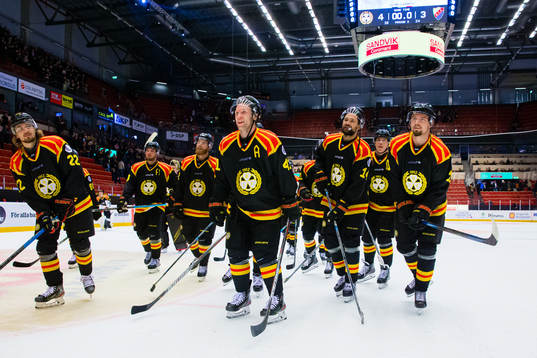Brynäs Adam Brodecki, Greg Scott, Johan Alcén och Marcus