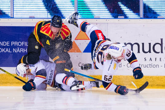 Djurgårdens Manuel Ågren och Brynäs Niclas Lundgren