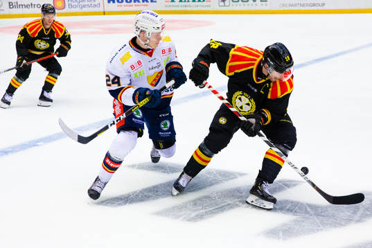 Djurgårdens Erik Walli-Walterholm och Brynäs Anton Rödin