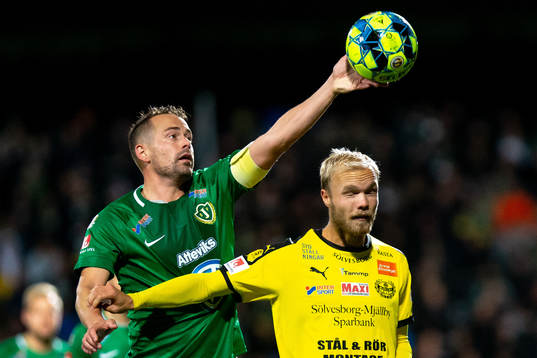 Jönköpings Fredric Fendrich och Mjällbys Viktor Gustafson