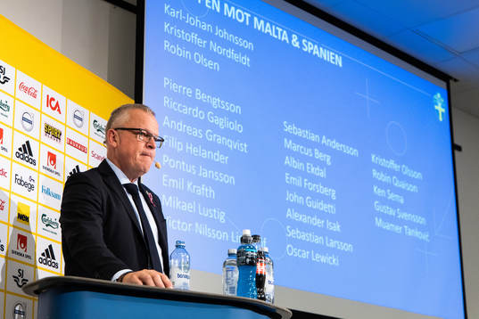 Head coach Janne Andersson of Sweden