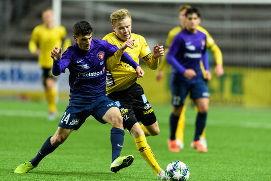 Midtjyllands Antonis Martis och Elfsborgs Kevin Liitmatainen