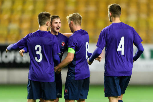 Midtjyllands spelare jublar