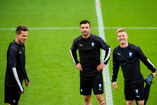 Markus Rosenberg, Behrang Safarim Anders Christiansen of