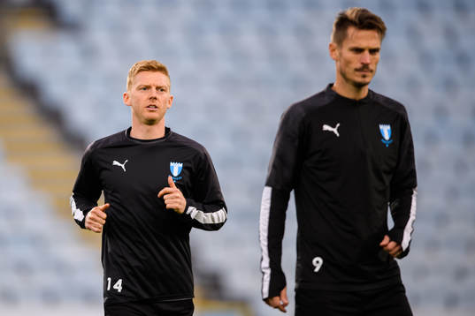 Anders Christiansen and Markus Rosenberg of Malmö FF