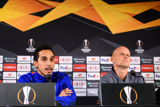 Carlos Zeca and Ståle Solbakken, head coach of FC