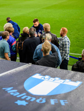 Nicklas Bendtner of FC Köpenhamn talks with media prior to