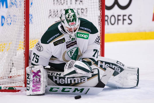 Färjestads målvakt Arvid Holm