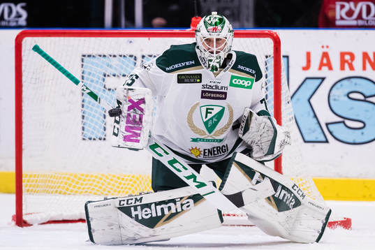 Färjestads målvakt Arvid Holm