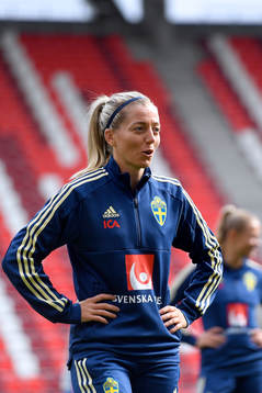 Linda Sembrant of Sweden reacts