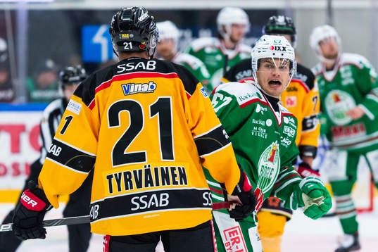 Luleås Juhani Tyrväinen och Rögles Leon Bristedt