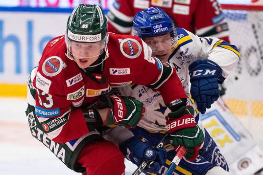 Frölundas Julius Bergman och Leksands Patrik Zackrisson