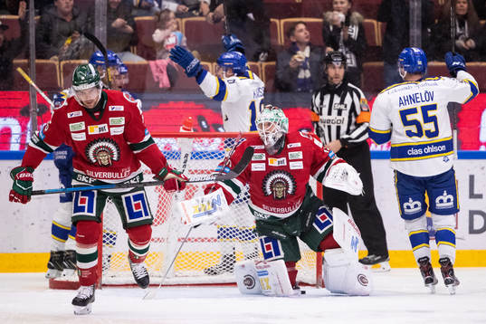 Leksands Jonas Ahnelöv och Martin Karlsson jublar