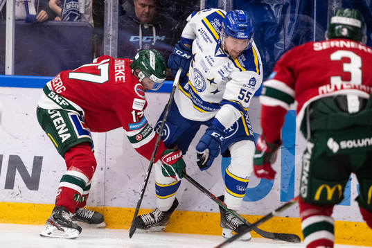 Frölundas Sebastian Stålberg och Leksands Jonas Ahnelöv
