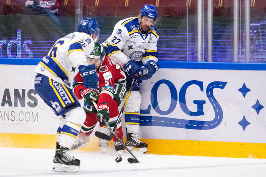 Frölundas Mats Rosseli Olsen och Leksands Marek Hrivik