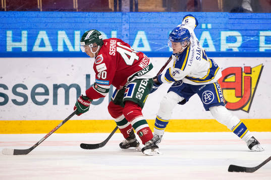 Frölundas Joel Mustonen och Leksands Calle Själin