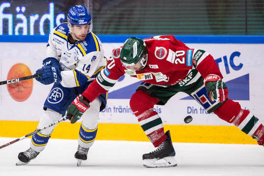 Leksands Oskar Lang och Frölundas Joel Lundqvist