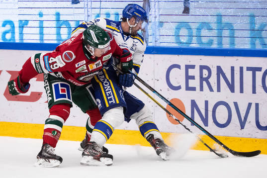 Frölundas Rhett Rakhshani och Leksands Marek Hrivik
