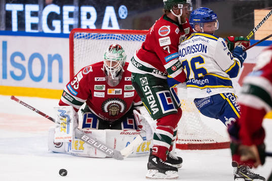 Frölundas målvakt Johan Mattsson och Frölundas Karl