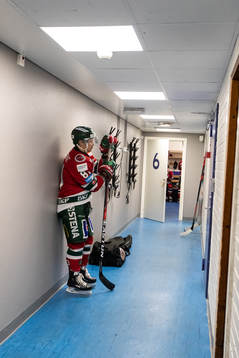 Frölundas Ryan Lasch innan ishockeymatchen i SHL mellan