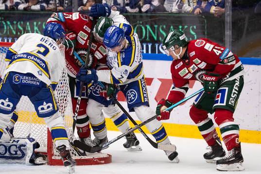 Frölundas Nicklas Lasu och Leksands Lucas Nordsäter och