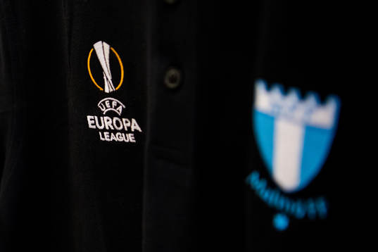 The logo of UEFA Europa League and Malmö FF