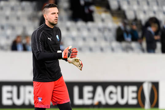 Goalkeeper Dusan Melicharek of Malmö FF