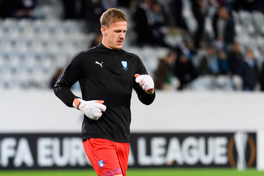 Goalkeeper Johan Dahlin of Malmö FF