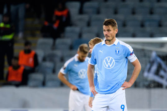 Markus Rosenberg of Malmö FF looks dejected