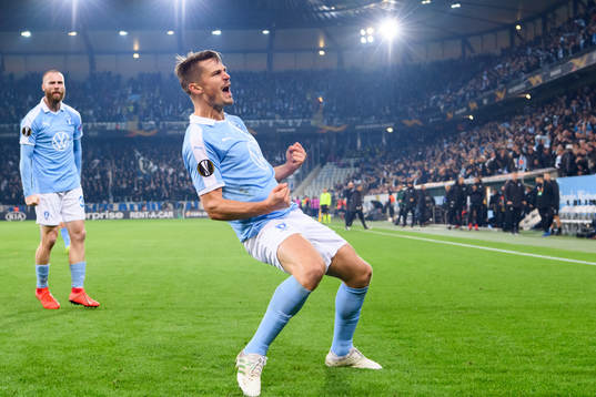 Markus Rosenberg of Malmö FF celebrates