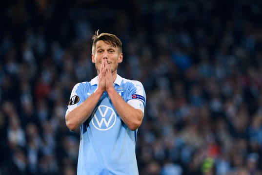 Markus Rosenberg of Malmö FF looks dejected